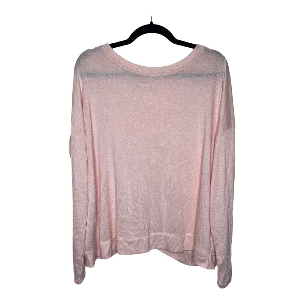 NWT Mudd Solid Long Sleeve Scoop Neck Envelope Back Tee | L